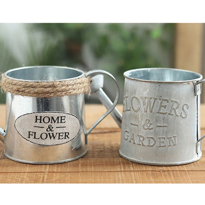 Voar Portable Pot Home Ornament Flowerpot Wedding Decore Iron Metal Jug Rustic Style Decoración