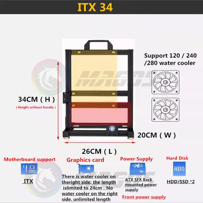 MOD ATX Open PC Case Frame For ITX MATX EATX Gamers Cabinet Aluminum Creative DIY Desktop Computer Chassis Tower Gaming