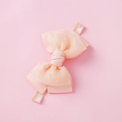 Baby Gauze Bow Headband Kawaii Princess Solid Color Bowknot Hair Band For Newborn Girls Soft Elastic Children's Hair Accessories