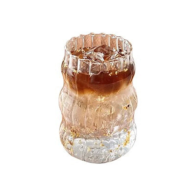 1pc Glass Cup 530ml Water Glasses Stripe Mug Heat-resistant Tumbler Drinkware Perfect For Tea Juice Milk Coffee For Party
