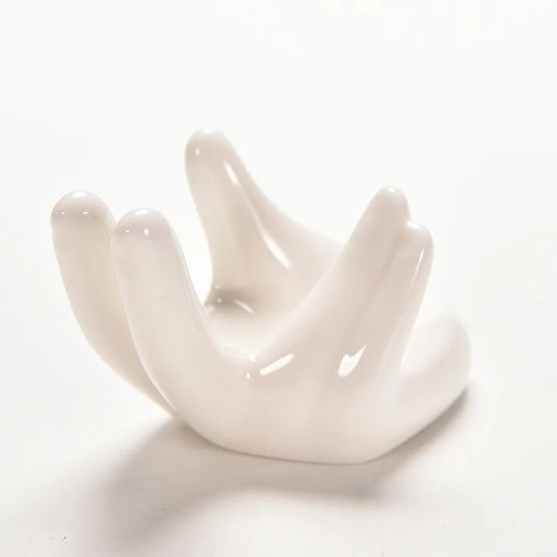 White Porcelain Ceramic Air Plant Tillandsia Holder Flower Office Desk Decor Chic Home Decoration Garden Ornaments
