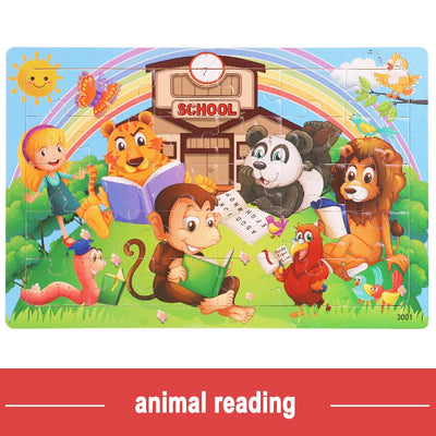 Wooden Jigsaw 3d Puzzle Kids Cartoon Animal Vehicle Puzzles Game Baby Early Learning Educational Toys parenting skill