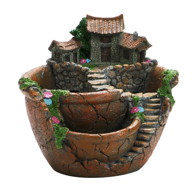 Creative Mini Flowerpot Succulent Planter Simulation House Cute Green Plants Planter Flower Pot With Hole Home Garden Decoration
