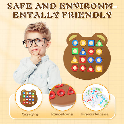 2pcs Kids Early Education Geometric Shape Matching Toy Thinking Logic Exercise Toys Gift for Birthday Children's Day