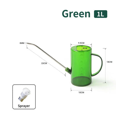 1/1.5l Long Spout Watering Can With Gardening Shovel Set Garden Irrigation Spraying Pot For Indoor Outdoor Plants Flower Office