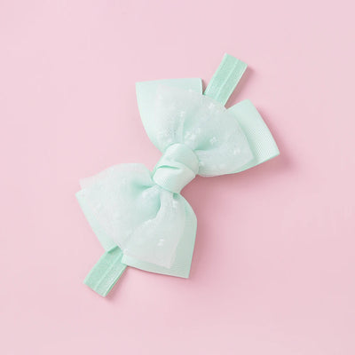 Baby Gauze Bow Headband Kawaii Princess Solid Color Bowknot Hair Band For Newborn Girls Soft Elastic Children's Hair Accessories