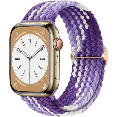 Braided Solo Loop For Apple watch band 45mm 44mm 40mm 49mm 38 41mm Elastic correa bracelet series 8 9 5 4 3 SE 6 7 Ultra 2 strap