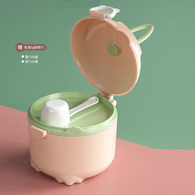 270ML PORTABLE MILK POWDER CONTAINER WITH MULTIPLE OPENINGS | CARTOON INFANT CEREAL & SNACK STORAGE BOX FOR BABY AND TODDLER