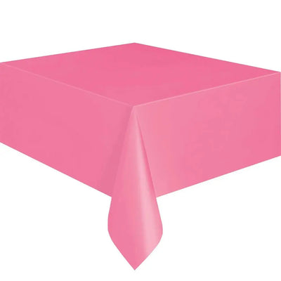 Disposable Plastic Party Wedding Tablecloth Set Catering Meal Tableware Table Cloth Rectangular Solid Color Table Cover Decor