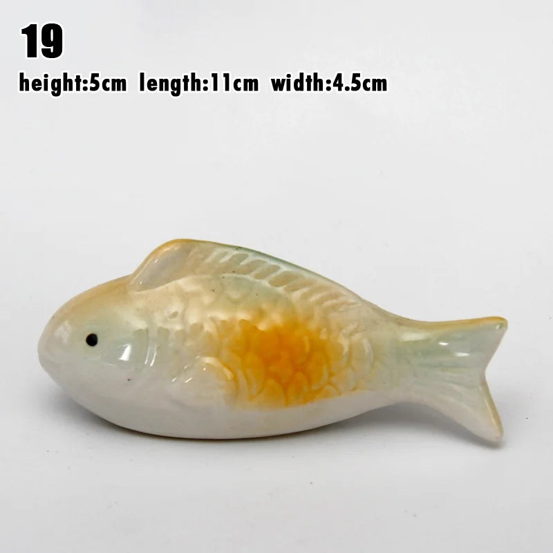 Garden Floating Ceramics Goldfish Creative Ceramic Underglaze Color Hand-painted Turtle Ornament Fish Tank Floating Decor Crafts