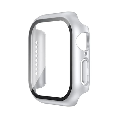 Tempered Glass+Case For Apple Watch 38mm 40mm 41mm 42mm 44mm 45mm 46mm Screen Protector Protective Cover iWatch 10 8 7 9 6 SE 5