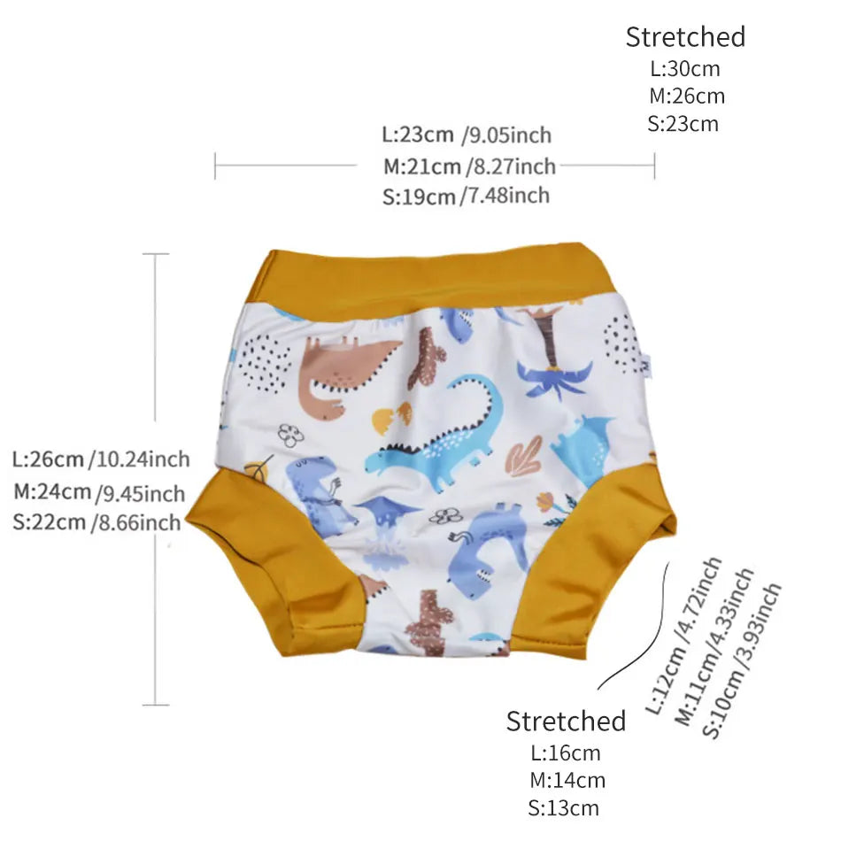 New Arrival Eezkoala Leakproof Swimming Diaper Newborn Baby High Waist Swim Nappies Washable Sunproof Baby Swimwear Cloth Nappys