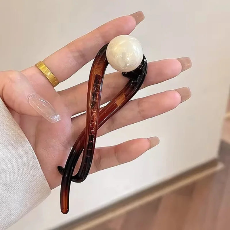 Korean Hair Clips for Women Elegant Back Hairpins for Girls Hair Accessories Vintage Barrettes Ponytail Clip Lady Headdress