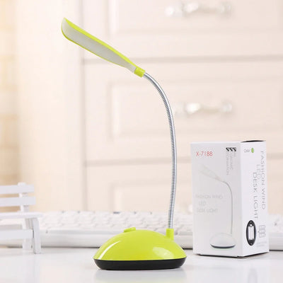 Battery Operated LED Reading Night Lamp Flexible Table Light Foldable Switch Desk Working Study Light For Kids Student Office