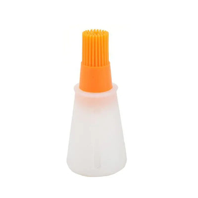 1 Pcs Portable Silicone Oil Bottle with Brush Grill Oil Brushes Liquid Oil Pastry Kitchen Baking BBQ Tool Kitchen Tools for BBQ