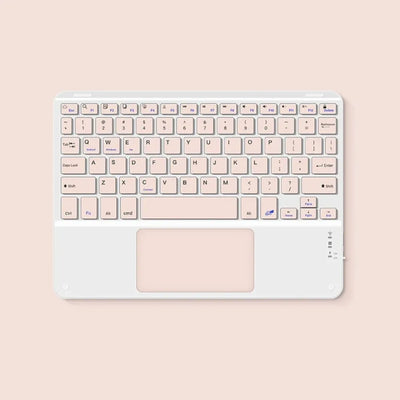 10-INCH SPANISH/ENGLISH BLUETOOTH KEYBOARD – WIRELESS RECHARGEABLE UNIVERSAL KEYBOARD FOR IPAD AIR/PRO, PHONE, TABLET, LAPTOP