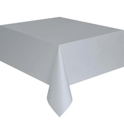Disposable Plastic Party Wedding Tablecloth Set Catering Meal Tableware Table Cloth Rectangular Solid Color Table Cover Decor