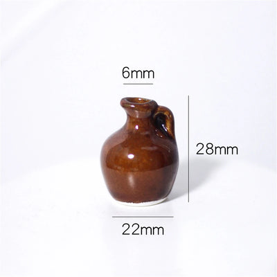 Dollhouse Miniature Food And Play Scene Model Doll Mini Ceramic Pottery Vase Doll Miniatures Classic Miniature Toy Home Decor
