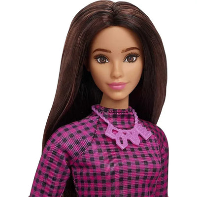 Original Barbie Doll Fashionistas Doll #188 in Purple Dress Dolls for Girls Toy for Kids Genuine Brand Birthday Christmas Gift
