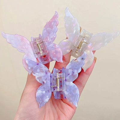 Butterfly Hair Claw New Vintage Acetate Fiber Sweet Colorful Hair Accessories Women Hair Clamps Hair Clip Crab Headband Clips