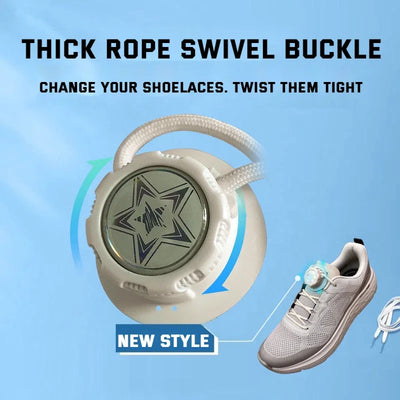 New Automatic Shoelaces Without ties Swivel Buckle Elastic Laces Sneakers Adult Kids unisex 4mm Round Shoelace Shoe Accessories