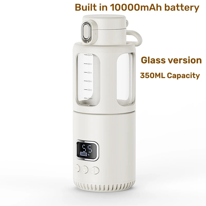 Portable Bottle Warmer For Baby Milk Travel Fast Heating &Charging 10000/18000mAh Battery Thermostat Electric Baby Bottle Heater