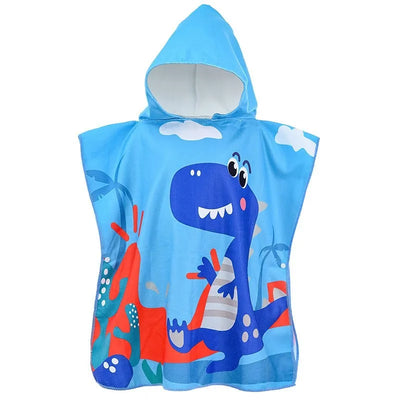 Children 0-5Year Cute Bath Towel Cartoon Animals Hooded Baby Beach Towel Soft Microfiber For Kids Toddlers Pool Poncho
