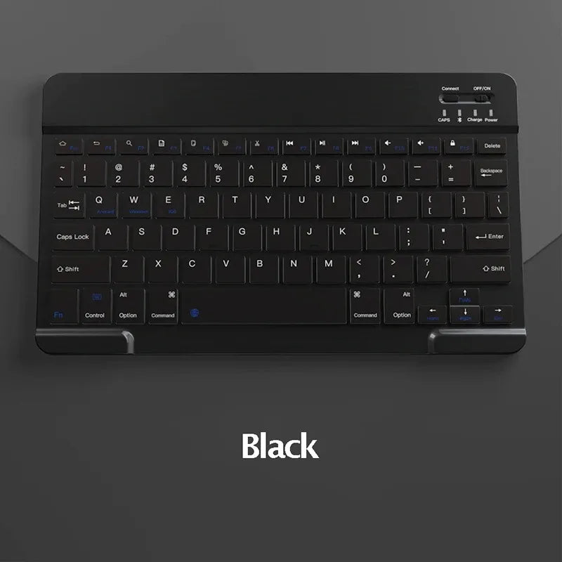 10-INCH SPANISH/ENGLISH BLUETOOTH KEYBOARD – WIRELESS RECHARGEABLE UNIVERSAL KEYBOARD FOR IPAD AIR/PRO, PHONE, TABLET, LAPTOP