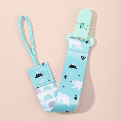 1PC BABY CARTOON PACIFIER CLIP CHAIN WITH FIXED BUTTON, ANTI-DROP BUCKLE STRAP, SOOTHER CHAIN FOR BABY FEEDING GIFT