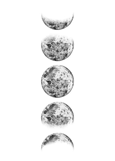 Black White Art Moon Phase Posters Aesthetic Canvas Prints Painting Wall Picture for Living Room Bar Cafe Home Decor Cuadros