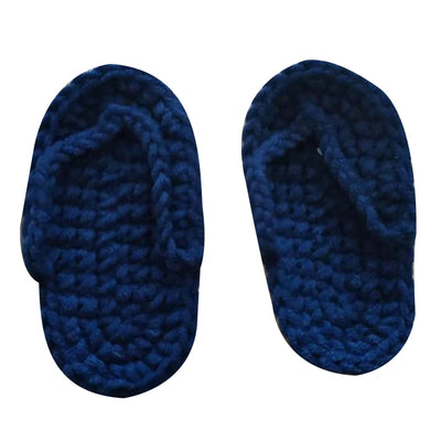 Newborn Photography Prop Accessories 1 Pair Baby Knitted Slippers Mini Handmade Crochet Shoes Boys Girls Fotografia Flip-flops
