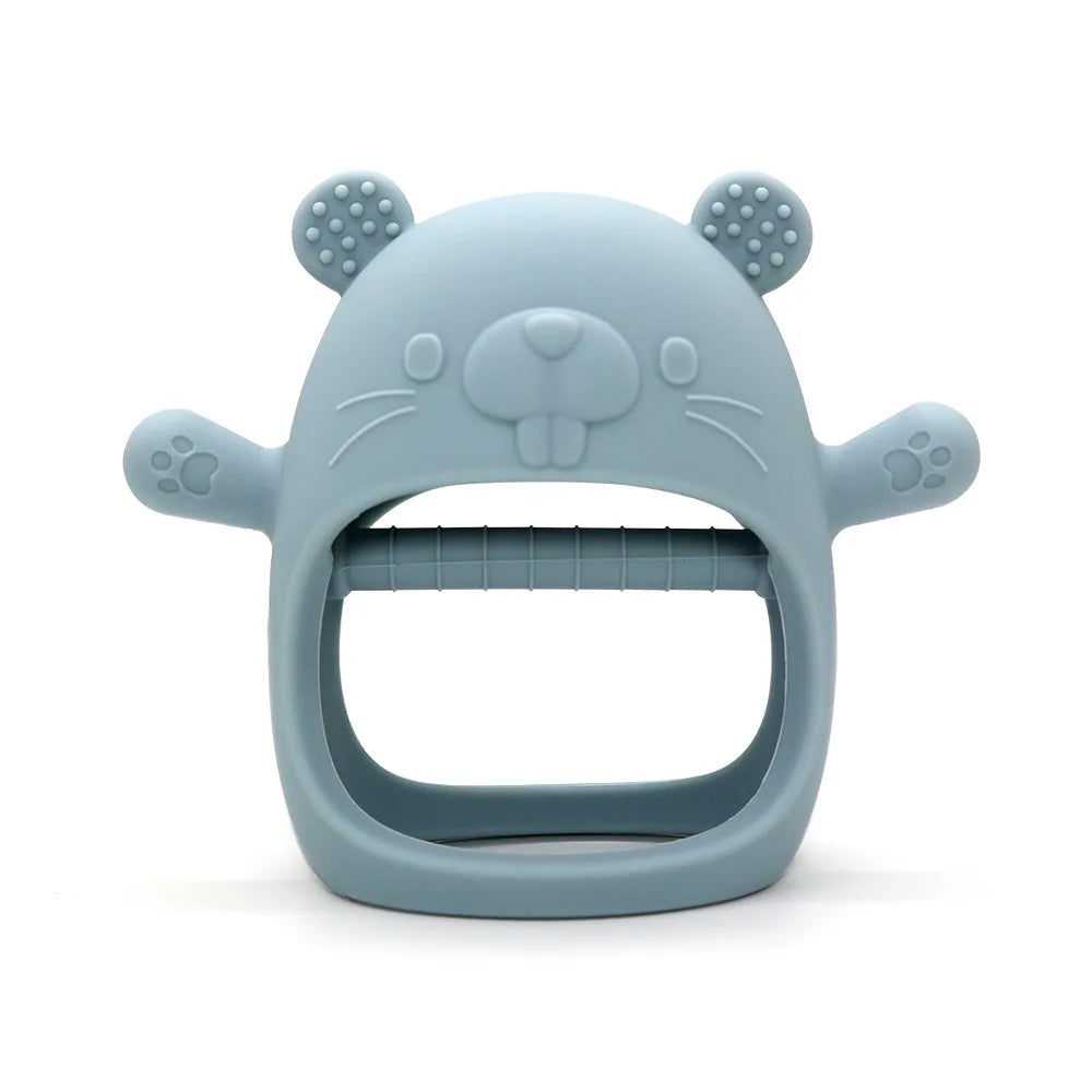 1PC BPA FREE CUTE CARTOON ANIMAL SILICONE TEETHER TOY BRACELET TEETHING GLOVE FOR BABY NEWBORN ACCESSORIES