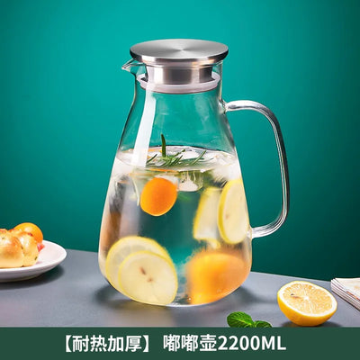 Water Jar With Handle Cold Water Kettle And Water Cups Household Heat-Resistant Explosion-Proof Teapot Large Capacity Teapot Set