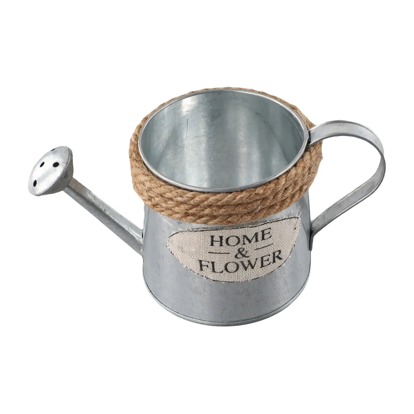 Vintage Watering Can Flower Kettle Retro Water Bucket Sprinkler Pot Iron Flower Pots Metal Vase Home Garden Decoration
