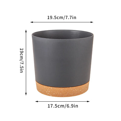 Plant Pot Circular Large Flowerpot Plastic Indoor Plants Succulent Planter with Drainage Bonsai Potted with Tray Home Decoration