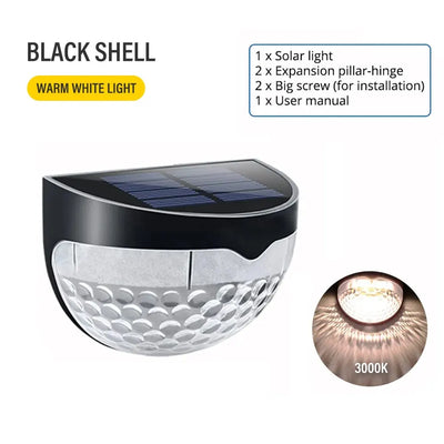 LED Solar Fence Lights Outdoor Waterproof Wall Lights Corrugated Lights for Fence Terrace Garden Path Decorative Lights