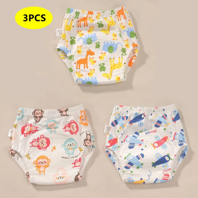Newborn Training Pants Baby Shorts Solid Color Washable Underwear BABY Boy Girl Cloth Diapers Reusable Nappies Infant Panties