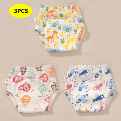 Newborn Training Pants Baby Shorts Solid Color Washable Underwear BABY Boy Girl Cloth Diapers Reusable Nappies Infant Panties
