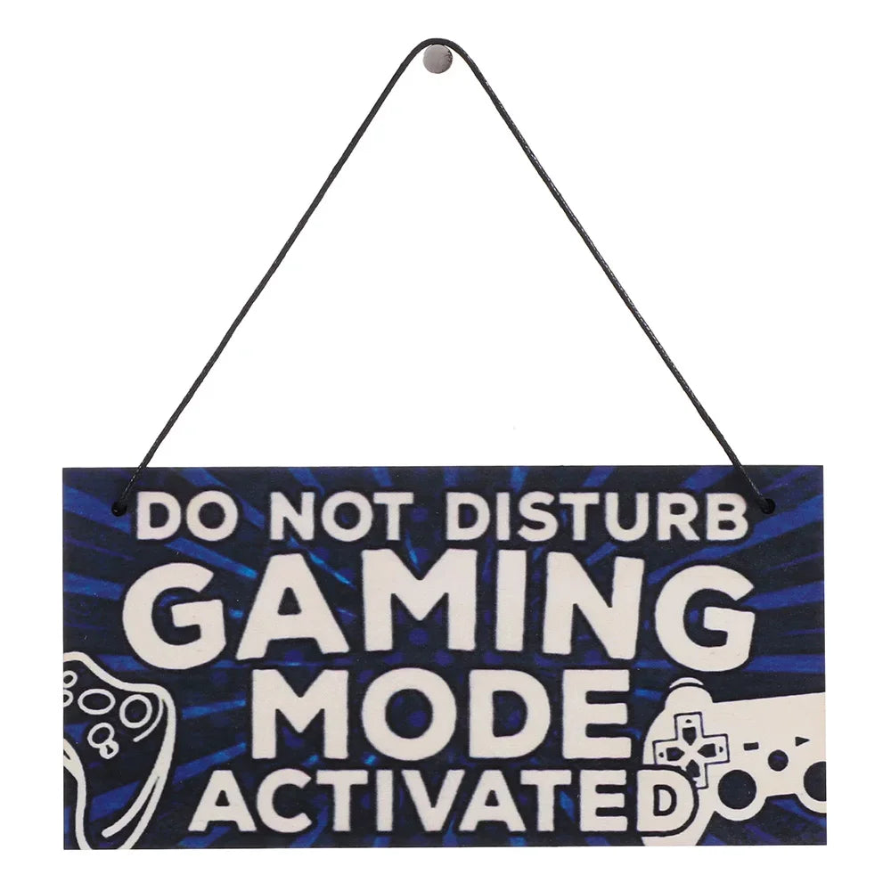 1PC Novelty Gaming Room Sign Wood Plaque "Do Not Disturb""I'm Gamer" Hanging Pendant Game Ornaments Door Wall Decor Funny Gifts