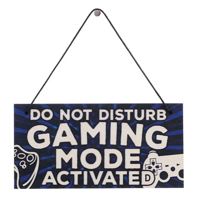 1PC Novelty Gaming Room Sign Wood Plaque "Do Not Disturb""I'm Gamer" Hanging Pendant Game Ornaments Door Wall Decor Funny Gifts