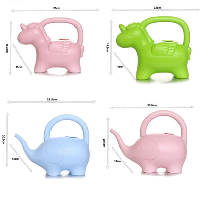 Cartoon Animal Shape Cartoon Watering Can Durable Light Weight Children Watering Can Candy Color with Handle