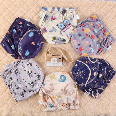 BABY COTTON TRAINING PANTS – WATERPROOF REUSABLE CLOTH DIAPERS FOR TODDLERS BABY UNDERWEAR NAPPIES