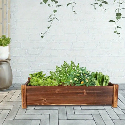 Raised Garden Bed Outdoor Elevated Ground Planter Growing Beds 26x13x6.3"