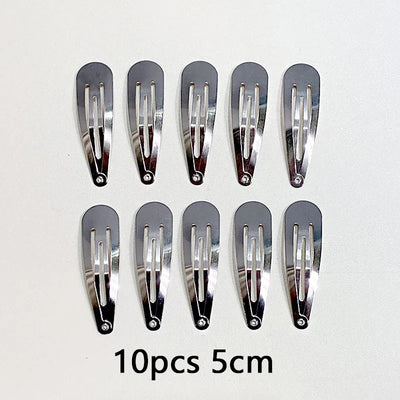 10/20/30pcs/set Women Silver Gold Black Waterdrop Shape Basic Alloy Hair Clips BB hairpins Barrettes Fashion Hair Accessories