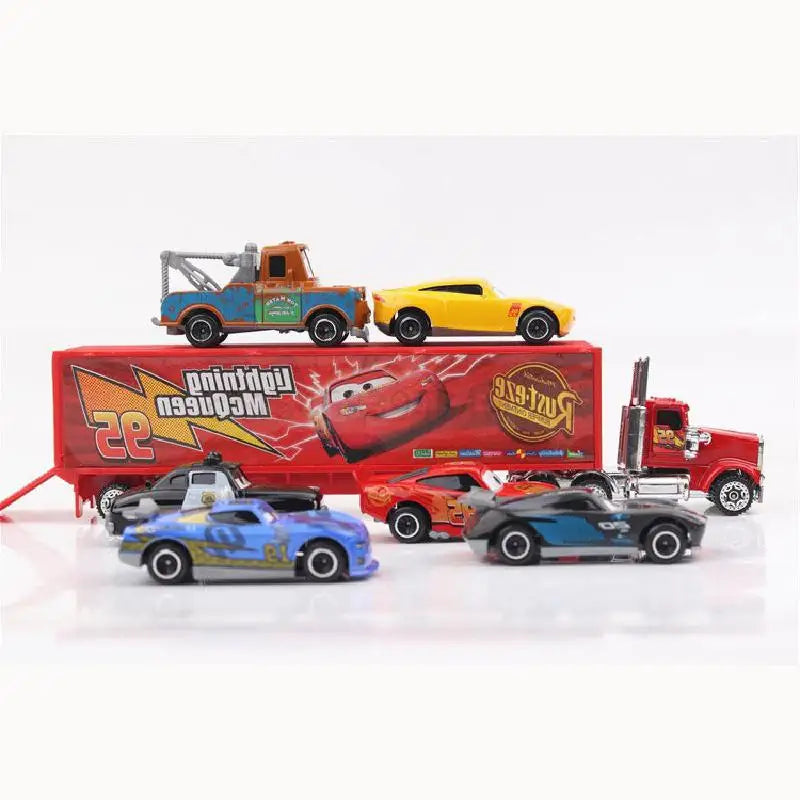 6-7pcs/Set Disney Pixar Car 3 Lightning Mcqueen Uncle Truck Jackson Storm 1:55 Diecast PVC Car Model Toys Kids Boy Xmas Kid Gift