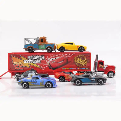 6-7pcs/Set Disney Pixar Car 3 Lightning Mcqueen Uncle Truck Jackson Storm 1:55 Diecast PVC Car Model Toys Kids Boy Xmas Kid Gift