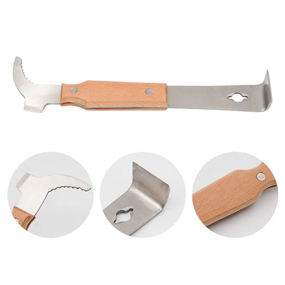 Stainless Steel Bee Hive Hook Scraper Multifunctional Beekeeping Hive Tool Hive Scraper Beekeeping Equipment Frame Cleaning Tool