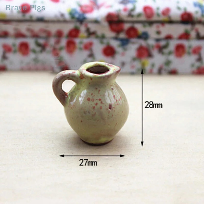 1:12 Miniature Ceramic Vase Dollhouse Diy Doll House Decor Accessories