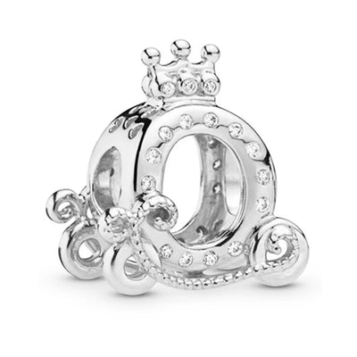 2024 New 925 Silver Plated Diamond Heart Bell Loose Charm Beads For Pandora DIY Bracelet Necklace Jewelry Accessories Gifts