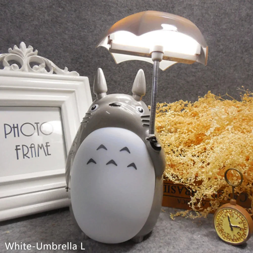 Creative Night Lights LED Cartoon Totoro Shape Lamp USB Rechargeable Reading Table Desk Lamps for Kids Gift Home Decor Novelty